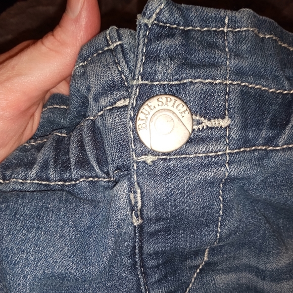 Girls Paper Bag Waist Blue Spice Denim Shorts 8 - Picture 2 of 4